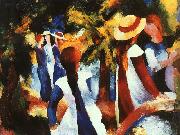 August Macke Girls Under Trees oil painting artist